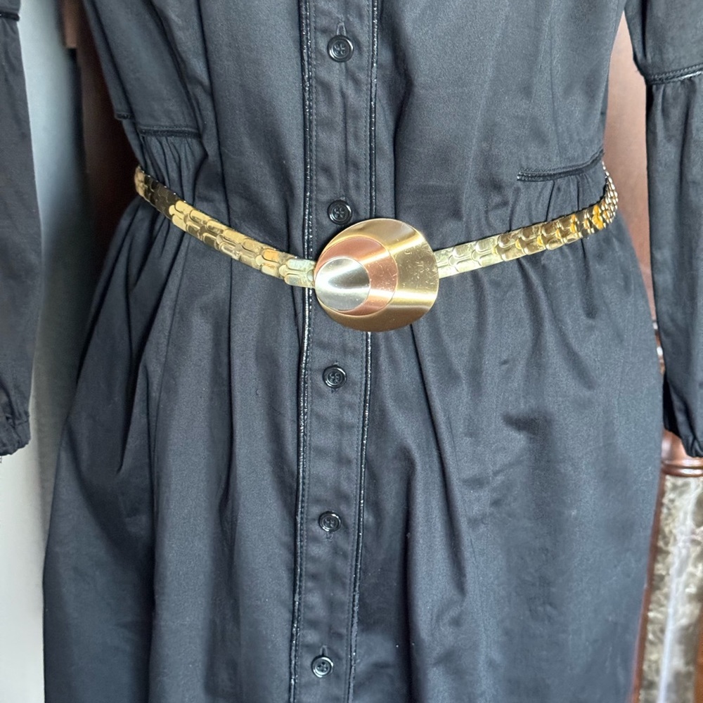 Vintage Mid Century Goldtone Stretchy Belt